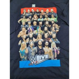 WWE Live 2018 Raw Smackdown Wrestling Black Tour Shirt Size 2XL Bray Wyatt Roman